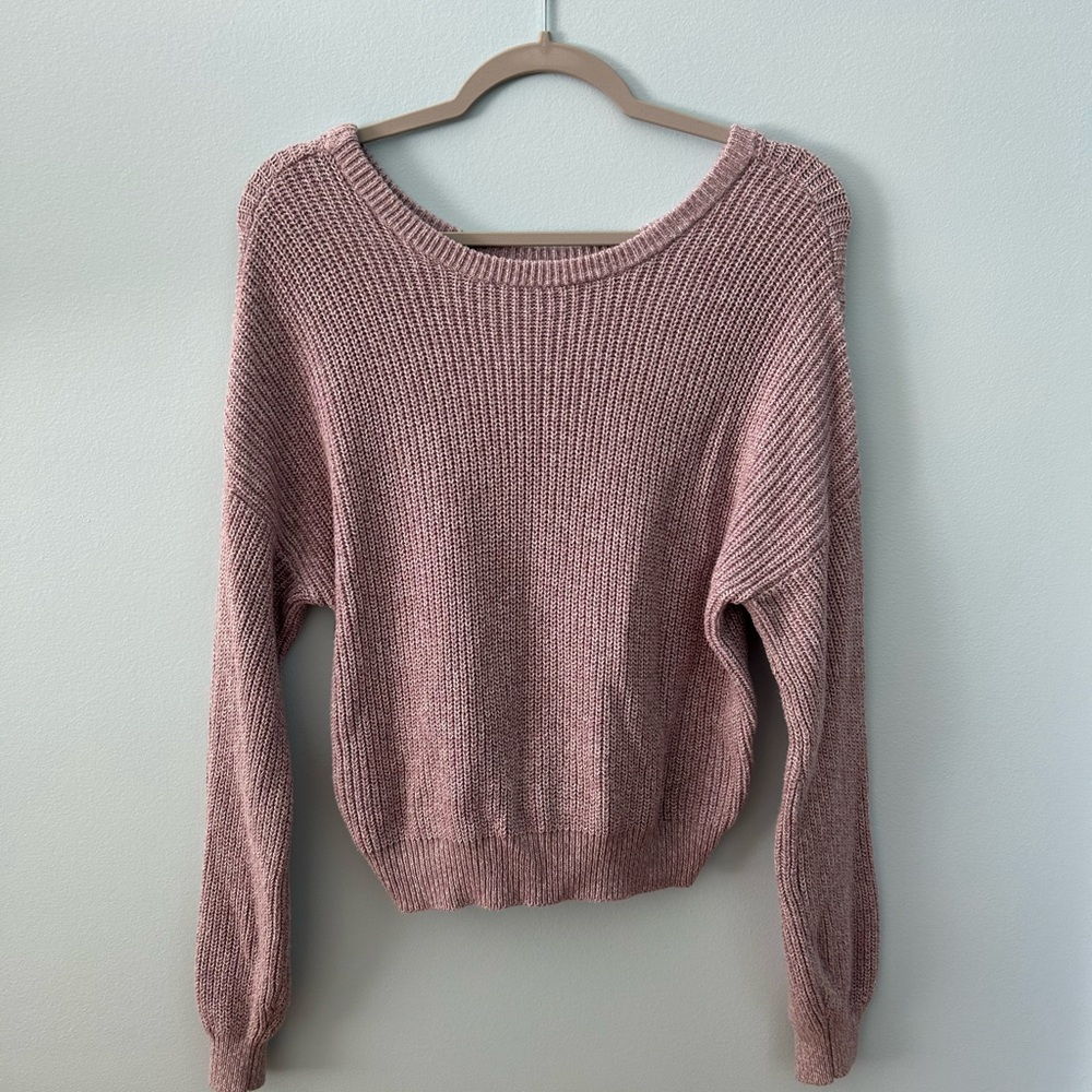 Hollister Purple Tie-back Sweater